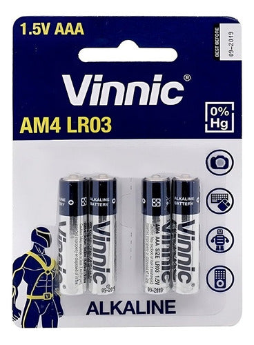 Pilas Alcalinas Vinnic Triple A Aaa X4 Batería Calidad Atrix 0