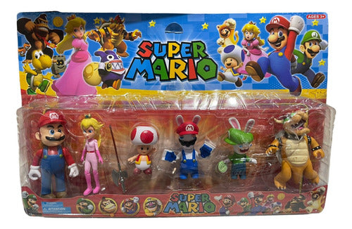 Super Mario Bros + Rabbids Sparks Set of 6 Characters 0