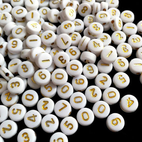 Generic Acrylic Number Beads X 100 Units 3