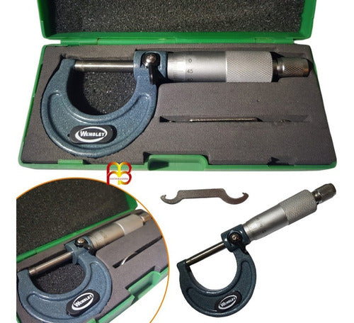 Wembley Micrometer Mechanical Exterior 0-25 Mm Professional + Case 0