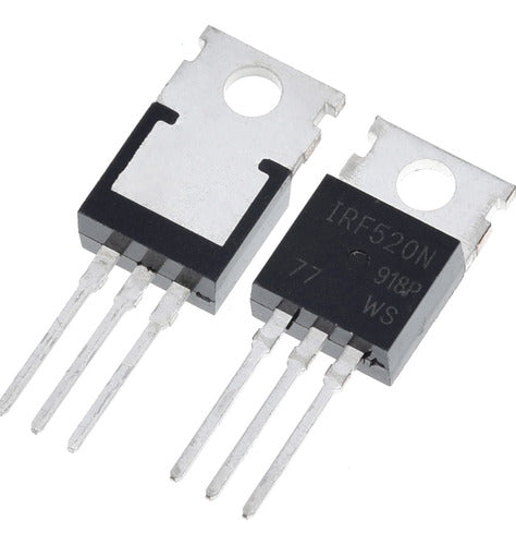 Transistor Fet Mosfet Irf520 (3 Peças) Irf 520 Ir F520 0