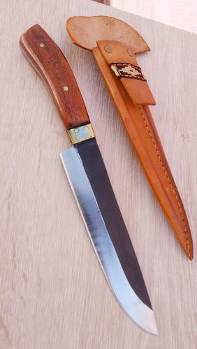 Handmade Full Tang Camper Knife with Carob Wood Handles 1