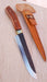 Handmade Full Tang Camper Knife with Carob Wood Handles 1