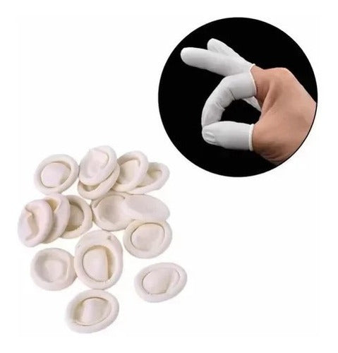 Latex Finger Gloves 100 units for Gel Acrylic Nails 0