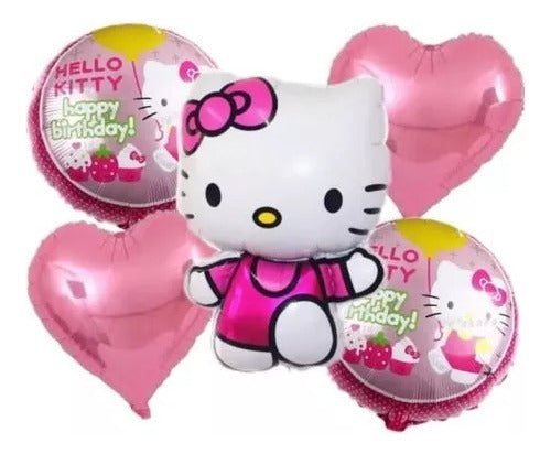 Premium Hello Kitty Set of 5 Balloons 50cm 3D + 4 Metallic 45cm 0