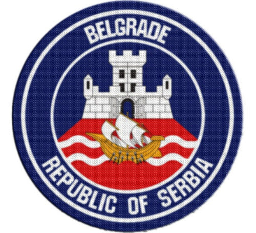 Genérica Parche Escudo Circular Serbia Belgrado 0