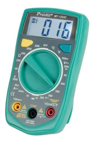 Multimetro Digital Proskit Mt-1233c Tester Luz Temperatura 4