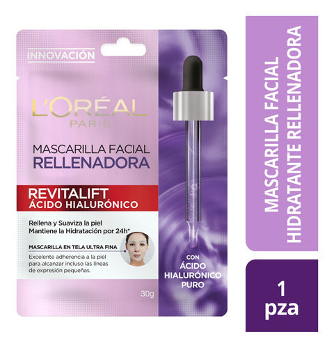 Mascarilla Revitalift Acido Hialulronico 1u L'oréal Paris 0