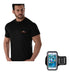 Men's Black Sports T-Shirt + Running Armband 0