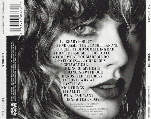 Taylor Swift - Reputation - CD Album - Taylor Swift - Reputation - Cd / Álbum