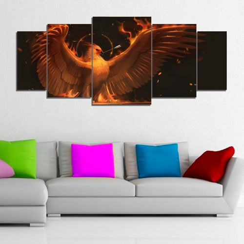 ModaparaTi Modern Triptych Art Print Fenix Mythology (140x60cm) 2