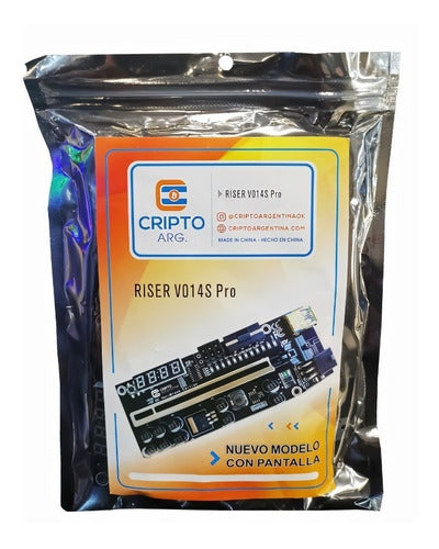 Riser V14 V014S Pro PCIe 10 Capacitors Temperature Display 4