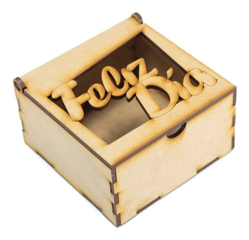 Set of 10 Happy Father's Day Wooden Boxes, Fibrofacil, Laser Cut Pack!! 2