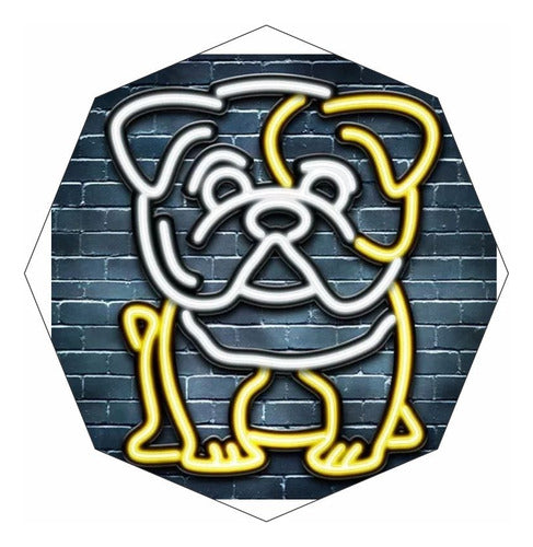 Safari Publicidad Neon Led Bulldog Dog Sign 0