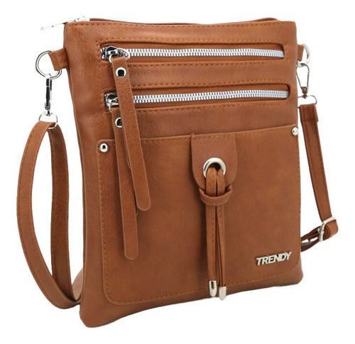 Adjustable Eco Leather Anti-Theft Organizer Crossbody Bag 0