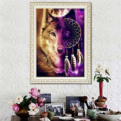 Eiflow Diamond Painting Art Kits For Adults Wolf, Full Drill Embroidery Art Craft (30x40cm) 2