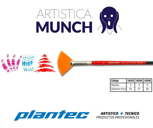 Pincel Plantec - Abanico Fibra Sintetica Dorada Nª 6 1