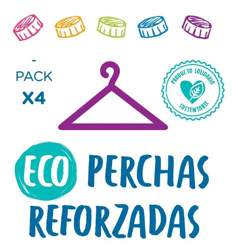 Fundación Garrahan Eco Percha Triángulo 4 U - Recycled 4