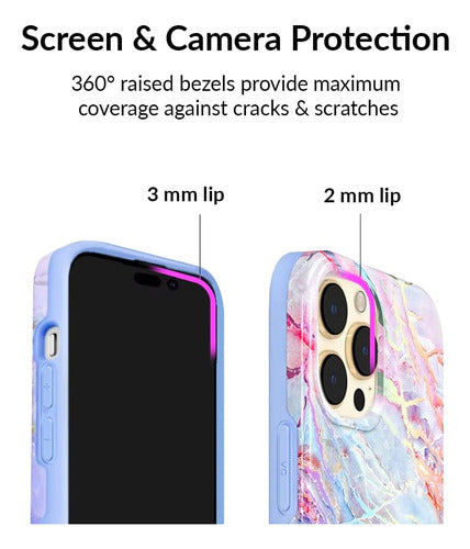 Funda Diseñada iPhone 14 Pro Max Rosada Para Mujeres Y Niñas 2