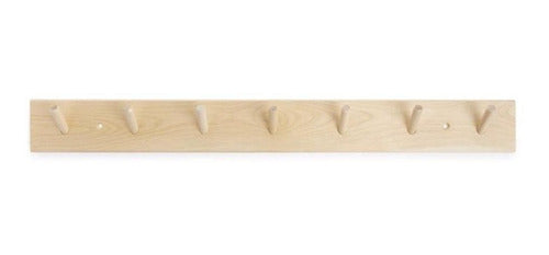 PyG Deco Nordic Style Wooden Coat Rack with 7 Hooks 0