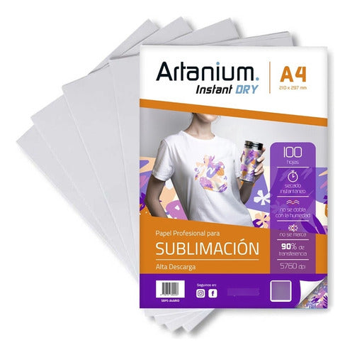 Artanium Fast-Drying Sublimation Paper A4 x100 Sheets 0