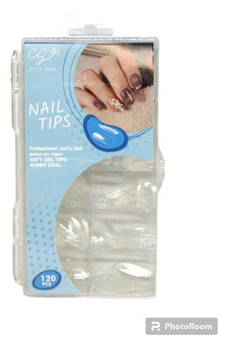 City Girl Nail Tips Professional Press On Clear Soft Gel 120p 3