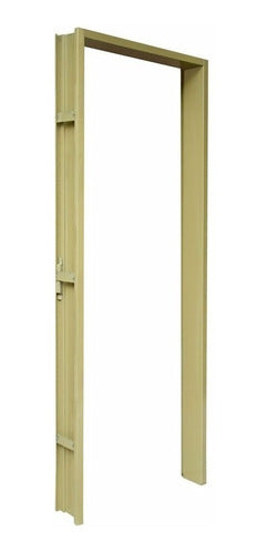 Tecnooeste Cedar Panel Door 80x200 with Metal Frame and Reinforced Hinges 2