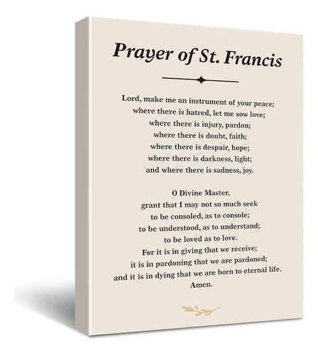 Hijie Inspiring Prayer of St. Francis Quote Wall Art 0