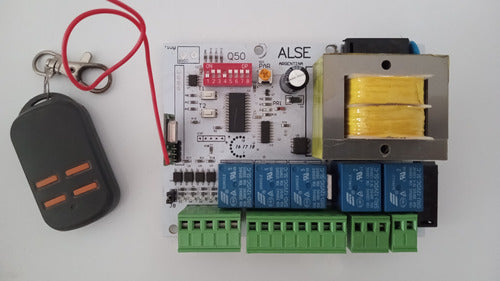 Placa Central Motor Portón Levadizo Motic Alse Q50 + Control 2