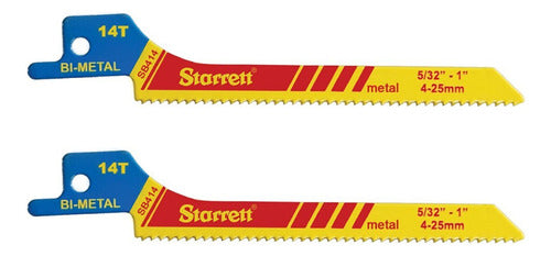 Starrett 2 Hojas Sierra Sable Para Metal Cortes Curvos SB414 0