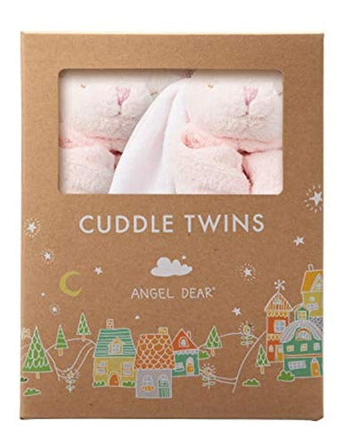 Angel Dear Cuddle Twins Blankie, New Pink Bunny 0