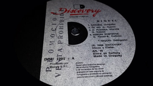 Niquel Niquel Lp Vinilo Promo Disco Sin Girar Uruguay 1988 1