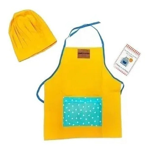 m ala m Kitchen Apron with Chef Hat for Kids 0