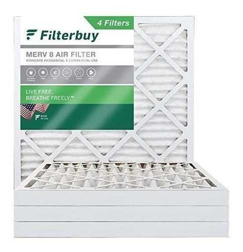 Filterbuy 20x20x2 Air Filter Merv 8 Pack of 4 0