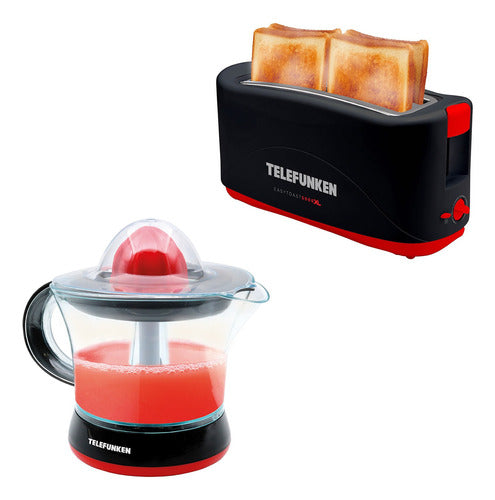 Telefunken Set X2 Tostadora 5000 XL + Exprimidor Juicer-1250 0