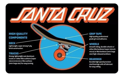 Skate Santa Cruz Complete Screaming Hand Large 8.25 4
