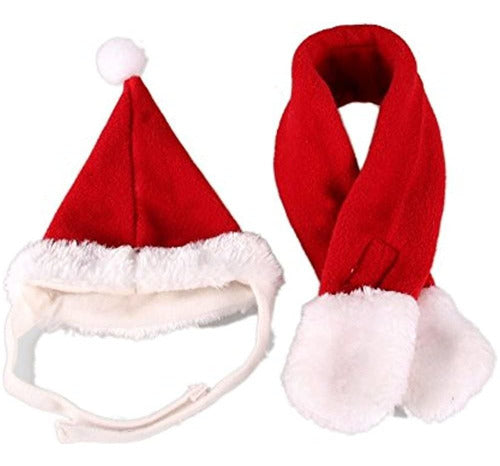 Visky Pet Dog Christmas Costume Perro Santa Hat Con Bufanda 5