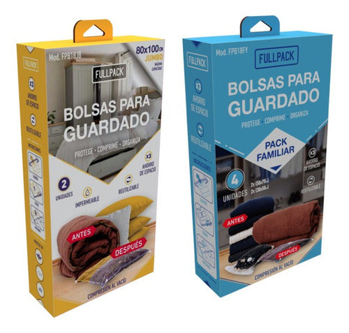 Space Bag Bolsas Guardado Fullpack Familiar + Jumbo X 6 U. 0