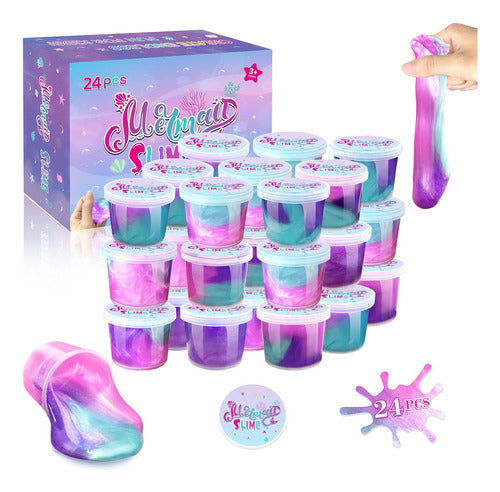 HERMES SHOP Mermaid DIY Slime 24 Pack for Kids 0