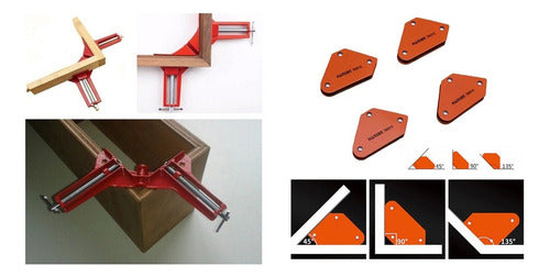 4 Prensas Angulo 90º , P/ Encuadrar + 4 Angulos Imanes 0