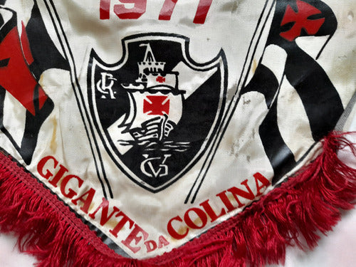 Antiguo Banderin Vasco Da Gama Campeon 1977, Con Foto 2