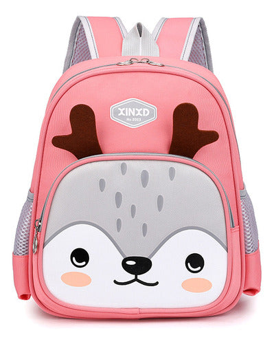 Mochila Infantil Escolar De Animalitos - Rosa 0