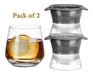 Set of 2 Whisky Wine Cocktail Ice Sphere Molds 2