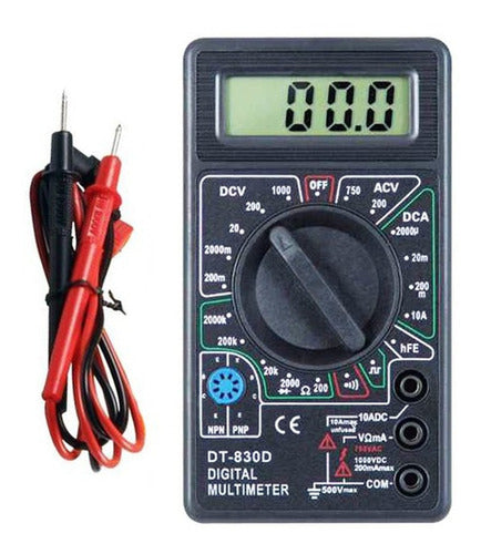 Tobax Digital Multimeter Tester with Buzzer, Cables, and 9V Battery 0