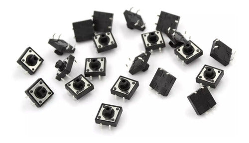 HobbyTronica Mini Dip Tactile Switch 12x12x7.3mm Suitable for Caps 1