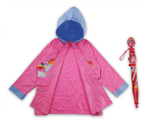 Paraguas Hasbro Girls My Little Pony Kids Con Poncho A Juego 3