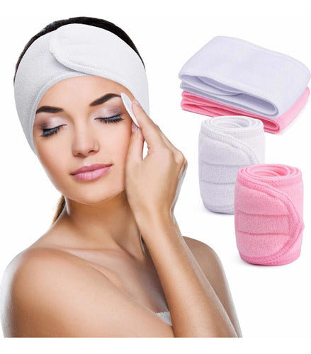 DD2 Set X4 Beauty Facial Care Headband + Sponge + Spatula 3