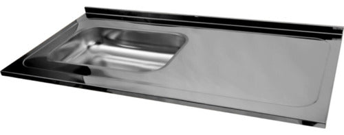 Kitchen Sink with Left Tabletop 120cm Glossy Finish 0