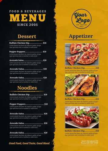 C-DIGITALART Restaurant Cafe Bar Menu Design 2