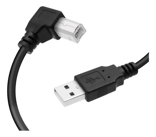 Yacsejao Cable De Impresora Usb De 90 Grados Usb 2.0 A Macho 0